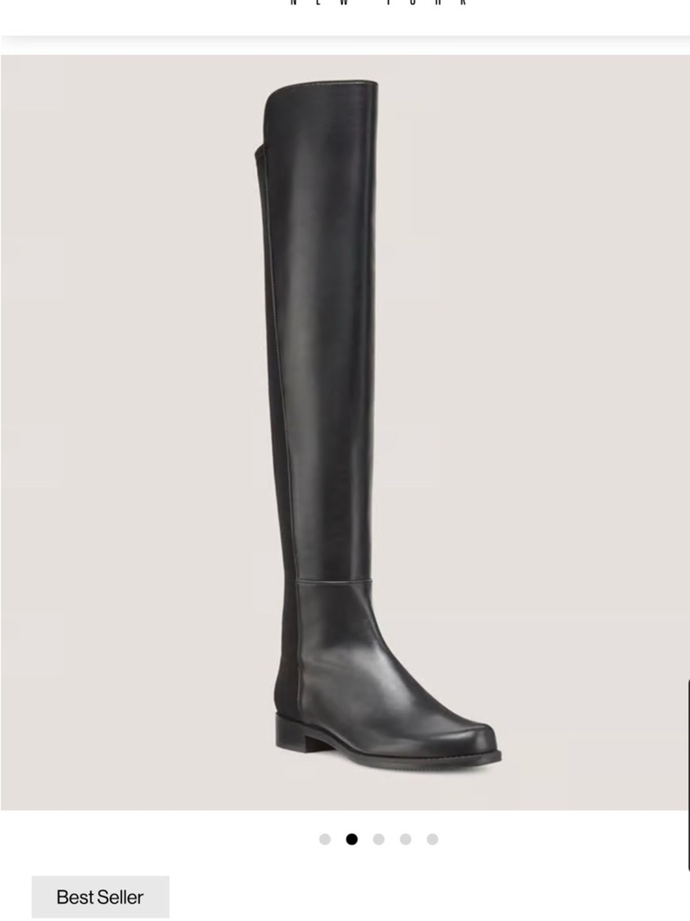 Stuart Weitzman Black Over-the-Knee Leather Boots